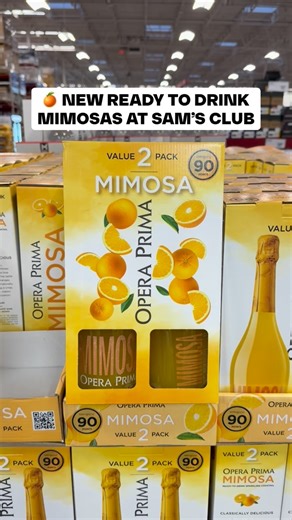 🍊 Ready to Drink Mimosas at Sam’s Club! Bright, bubbly, and ready to pour — this sparkling cocktail makes brunch (or any day) feel like a celebration 🥂 #SamsClub #BrunchVibes | Sam's Club Favorites