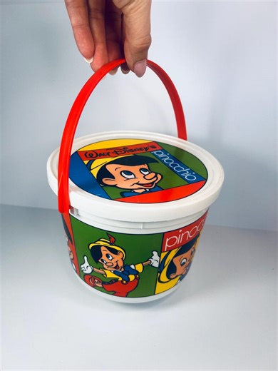 Vintage Walt Disney's Pinocchio Burger King Kids Meal Pail/bucket - Etsy