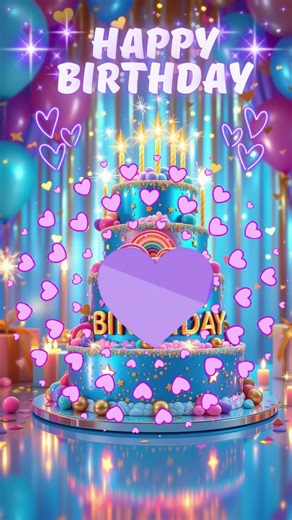Happy Birthday Song 🎂 Beautiful Short Video with Cake