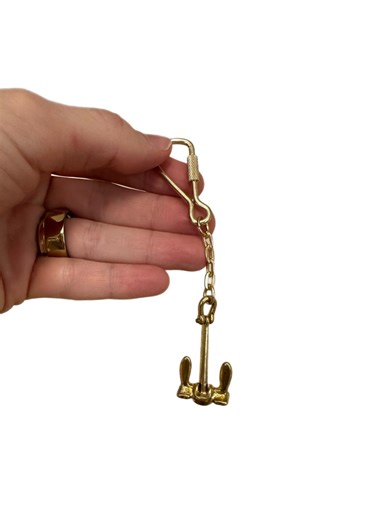 Vintage Brass Anchor Keychain | Nautical Boat Key Ring, Maritime Decor - Etsy