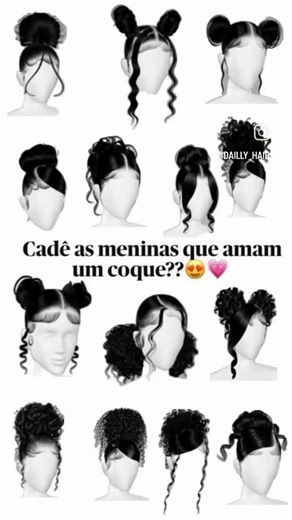 Ideias de Coque Cabelo Cacheado ✨️🎀 #hairstyle #curlyhair #cachos #shortsvideo #shorts