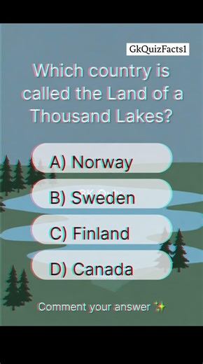 which country is called the Land of a Thousand Lakes?#shorts #ytshorts #gk #facts