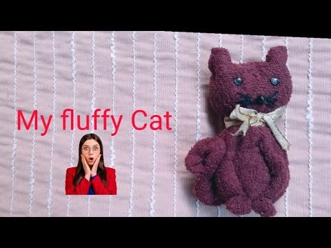 My fluffy Cat👍 !How to turn fabric into fluffy cat
