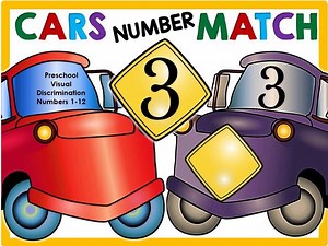 Cars Number Pop - Visual Discrimination 1-12