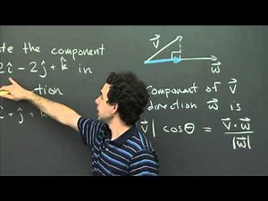 Components of a vector | 18.02SC Multivariable Calculus, Fall 2010 Video Lecture - Engineering Mathematics