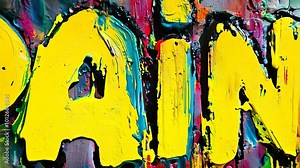 Vibrant Dripping Paint Art with Bold Colors and Dynamic Textures