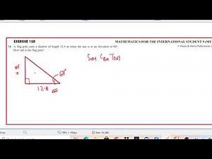 A flag pole caste a shadow of 12 8m when the sun is at elevation| MYP| IGCSE| IBDP| by Maths Magic