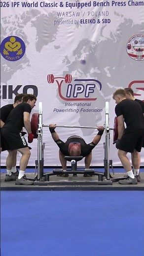 World Master 3 Record Bench Press Equipped with 252.5 kg by Frans Van der Putten NED in 105kg class