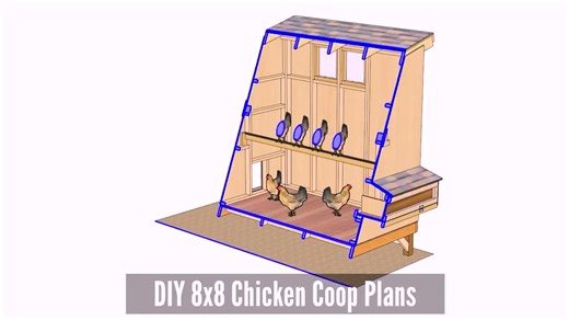 8x8 Chicken Coop Plans: DIY Garden Shed Style | Walk-in Coop for 16-20 Chickens (PDF Download) - Etsy