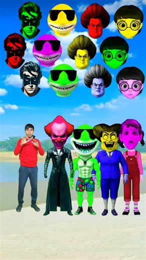 Scary teacher 3D, Spider-Man dance, Shark dance, Tani dance, & Me Correct Head #shorts #vfx