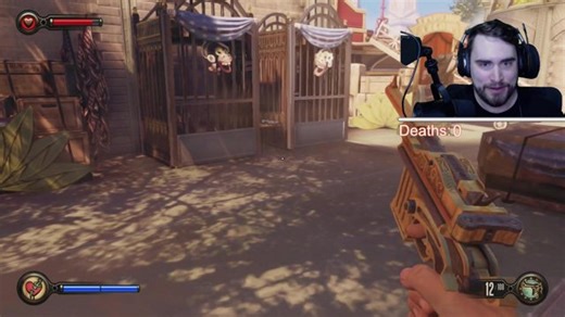 Playing Bioshock Infinite for the first time, except it's 1999 and I'm broke | !achievement