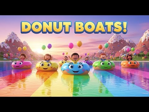 Floating Donut Boats in Color Lake 🍩⛵🌈 | Colors Song for Kids | Fun Learning Adventure