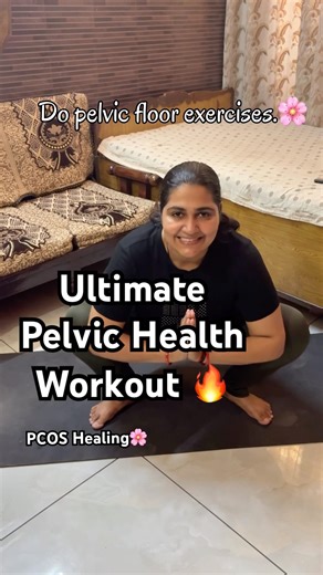 Pelvic Floor Exercises for Women 🔥 | PCOS Healing #pcos #pcod #weightloss #pelvicfloor #homeworkout