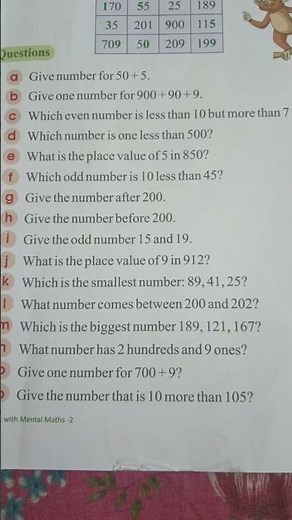 class 2 math worksheet