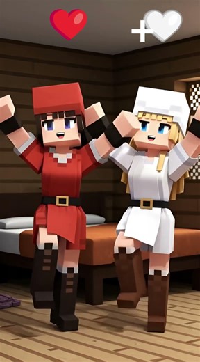 Minecraft Girls Color Mix 💃 Red + White = Pink! 🎨