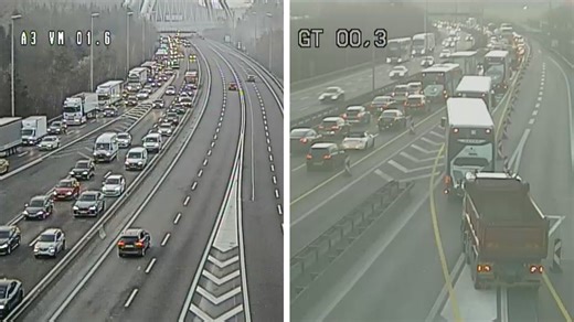 Sur l'A1 et l'A3: Un accident a provoqué des kilomètres de bouchons autour de la capitale