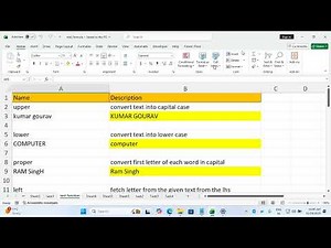 Text, Logical & Financial Functions in Excel