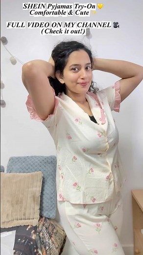 SHEIN Pajamas Try-On | Mini Haul ✨ Full Video on My Channel#shorts #shein #trending