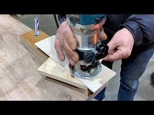 Most Simple Trim Router Circle Cutting Jig / Woodworking Skill