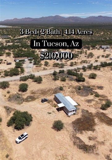 4.14 acres to start your Ranchito 🐎🐄🐖 3 bed 2 bath Manufactured home Corner lot & Fully fenced! Ask me about a $0 Down Payment Program for this home! Contact me for a showing 🏡 Valeria Flores, REALTOR® Real Broker #tucson #tucsonaz #tucsonarizona #arizona #tucsonrealtor