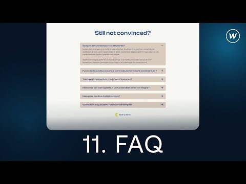 11. Advanced Webflow development tutorial: the FAQ section