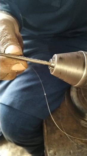 drill machine on compressor spring work #springmaking #workshopskills #machine