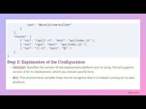 Deploying Your Nuxt SSR App on Vercel