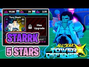 🐺COYOTE STARRK 5 STARS (TONY STARK) en ALL STAR TOWER DEFENSE X 🌟 [SHOWCASE] #roblox