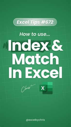 151K views · 896 reactions | How to use Index and Match Match in Excel! #workhacks #accounting #spreadsheets #excel #exceltips | Excelbychris | Facebook