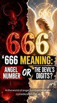 666 Meaning: Angel Number or the Devil's Digits?😈📖#shorts