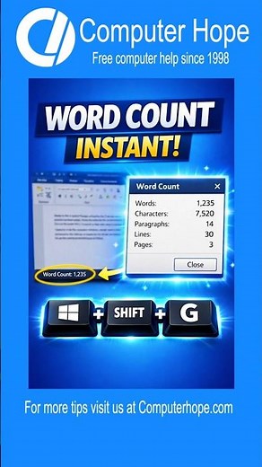 💡Instant Word Count in Microsoft Word - #MicrosoftWord #Productivity #KeyboardShortcuts #WritingTips