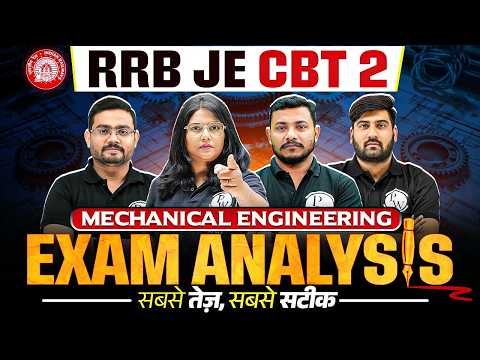 RRB JE CBT 2 Exam Analysis | Mechanical Engineering | RRB JE Mechanical LIVE PAPER SOLUTION