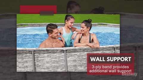 Coleman Power Steel 16 ft. x 10 ft. x 42 in. Oval Metal Frame Above Ground Pool Set