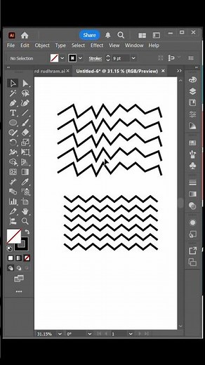 How to draw zigzag line in adobe illustrator 2026 #illustratortutorial #tutorial