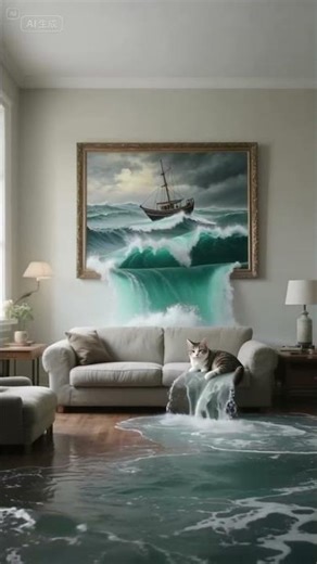 Magical Moving Artwork – The Painting That Comes to Life! ✨🎨😲#MovingArt #OpticalIllusion