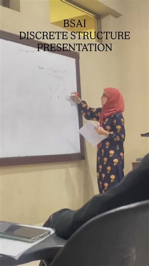 FACULTY OF CS & IT. USP MULTAN on Instagram: "Stepping into the world where logic meets creativity BS AI crew really out here turning Discrete Structures into a whole vibe. Slide after slide, braincells upgraded. 🔥📚🤖 Low-key nerdy, high-key iconic. . . . Credits BSAI (Huniya Ali) . . #BS_AI #DiscreteStructures #AITalks #UniLifeVibes #PresentAndSlay #TechSquad #SmarterEveryday #CampusEnergy"