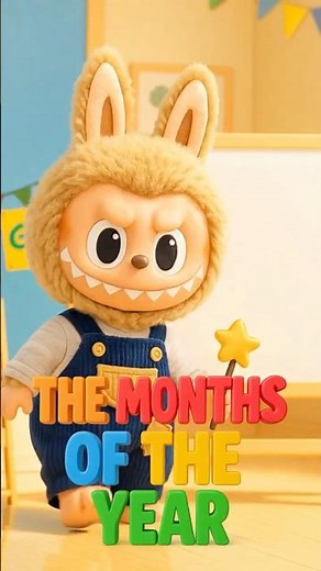 🐰 Labubu Teaches the Months of the Year 🎶 | Fun Kids Song #shorts