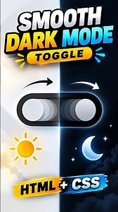 Smooth Dark Mode Toggle 🌙✨ | Pure HTML & CSS Animation #shorts