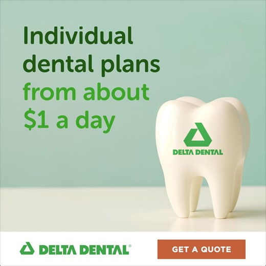 Smile more, spend less. Get individual dental coverage from about $1 a day—easy and affordable. | Delta Dental of Virginia