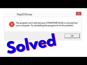 Fix vcruntime140.dll is missing-The Program Can't Start Error in Windows 10/8/7