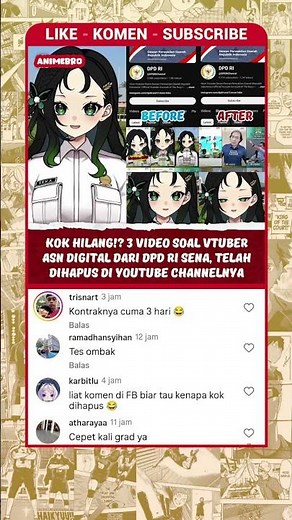 VTUBER SENA ASN DIGITAL DPD RI, HILANG