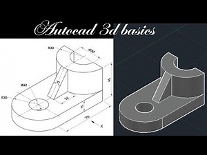 Autocad 3d basics| AutoCAD for beginners| Easy way to draw engineering drawing