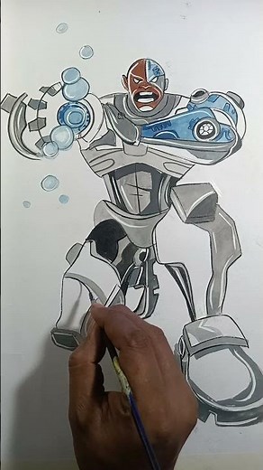 Teen Titans go! CYBORG #drawing #letsdraw #simpledrawing #ttg #cyborg #robotdrawing #cartoondrawing