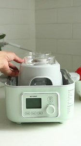 BUYDEEM G563 5-Quart Electric Food Steamer with Stackable Tray, One Touch Vegetable Steamer, Digital Multifunctional Steamer, Quick Steam in 60s, Cozy Greenish, 1500W