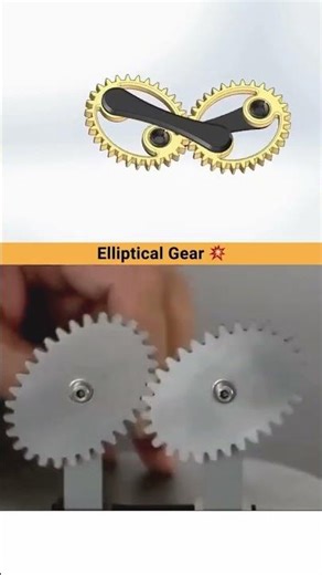 Elliptical Gear Mechanism Explained ⚙️ | Strange Gear Engineering 🤯