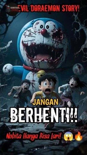 JANGAN BERHENTI!! Nobita Hanya Bisa Lari! 😱🔥 THE EVIL DORAEMON STORY! #doraemon