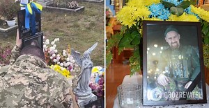 Users are moved to tears: commander visits the grave of a fallen subordinate. Video