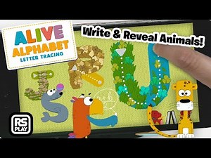 Trace Alphabet A-Z Letters with Funny Animated Animals