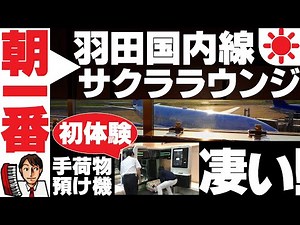 【朝イチ】羽田サクララウンジ潜入【話題の】自動手荷物預け機（SBD＝Self Baggage Drop）使ってみた！2020航空系【JAL】おすすめ情報【JGC修行】羽田空港第1ターミナル