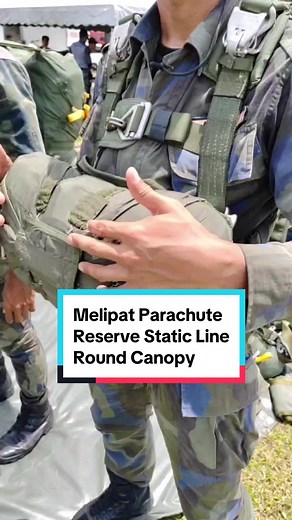 How to Fold a Parachute Reserve Static Line Round Canopy